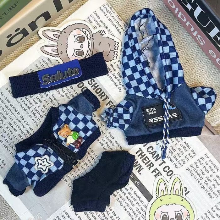 hiphop labubu doll clothes set - stylish 17cm labubu clothes - Image 7
