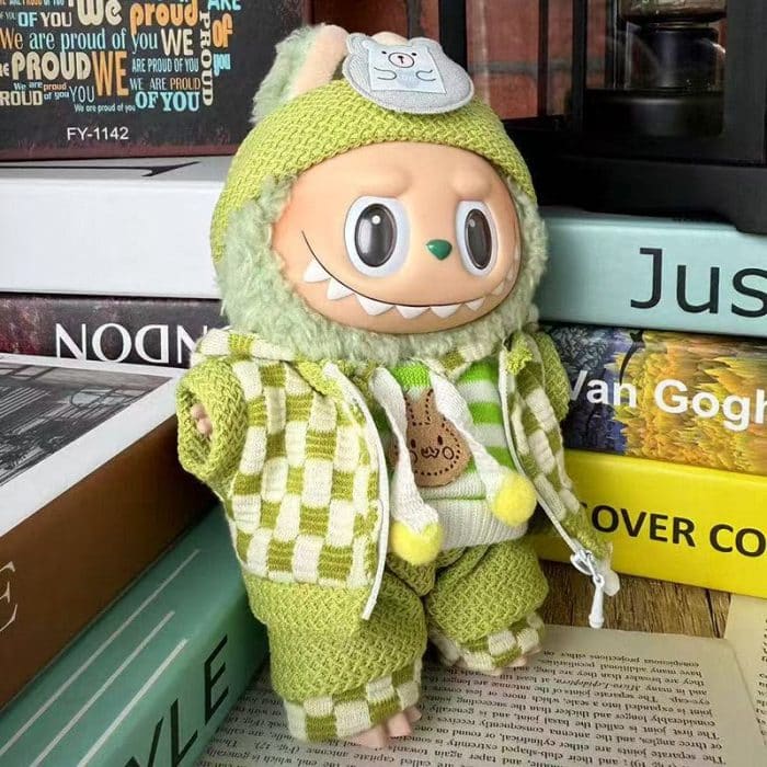 hiphop labubu doll clothes set - stylish 17cm labubu clothes - Image 4