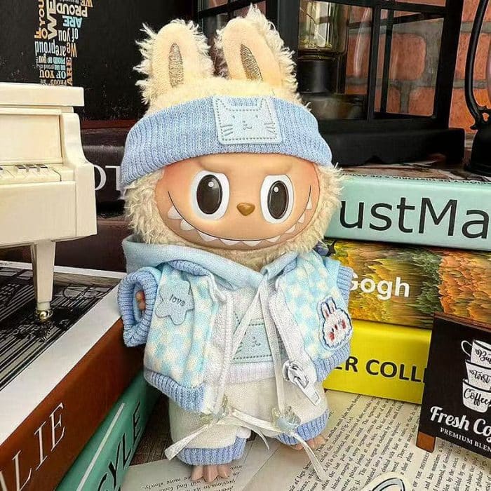 hiphop labubu doll clothes set - stylish 17cm labubu clothes - Image 6