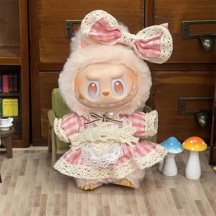 kawaii labubu doll clothes set - stylish 17cm labubu clothes - Image 4
