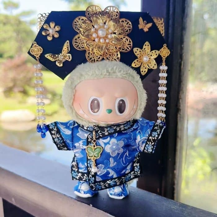 17cm Labubu New Chinese Style Vintage Qipao Princess Dress Doll Clothes - Image 3