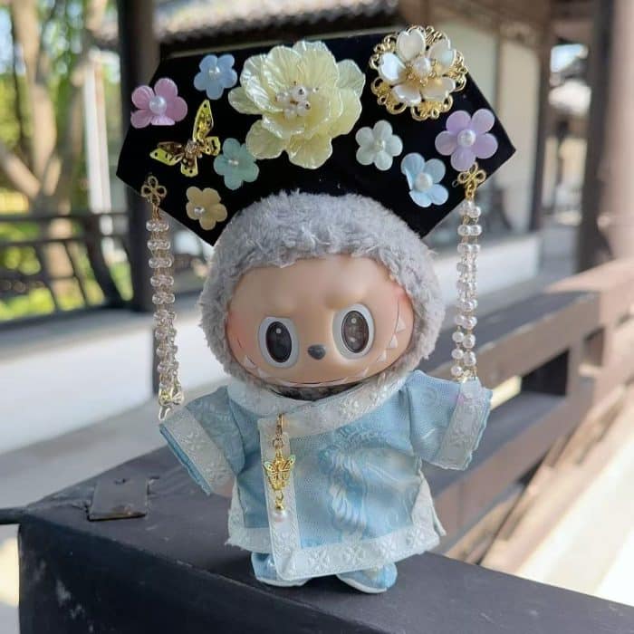 17cm Labubu New Chinese Style Vintage Qipao Princess Dress Doll Clothes - Image 5