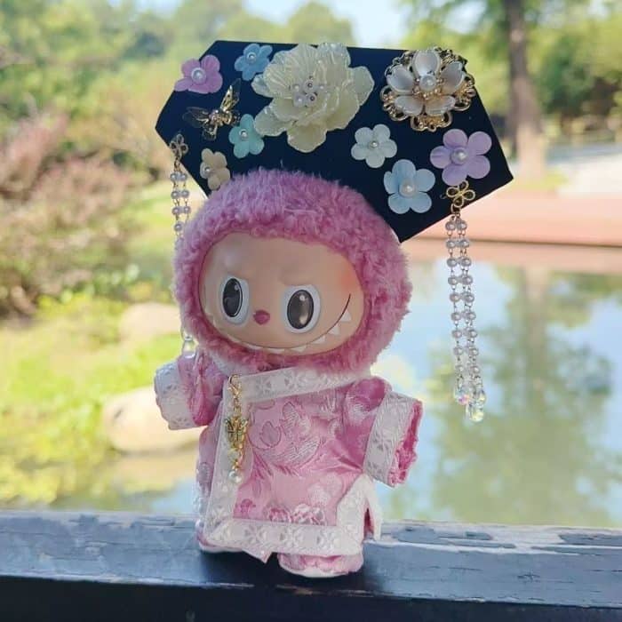 17cm Labubu New Chinese Style Vintage Qipao Princess Dress Doll Clothes - Image 6