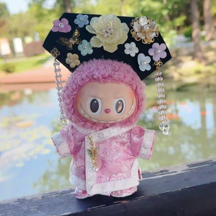 17cm Labubu New Chinese Style Vintage Qipao Princess Dress Doll Clothes - Image 7