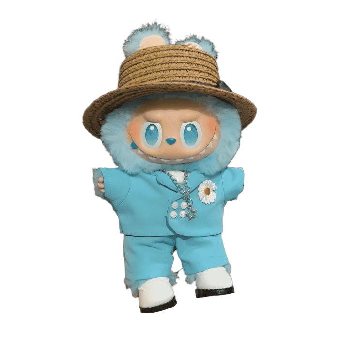 LABUBU Clothes G-Dragon Blue Daisy Suit Outfit