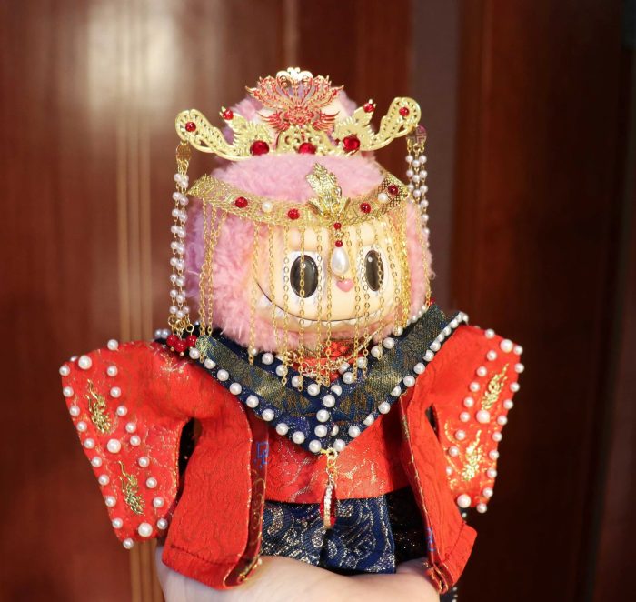 LABUBU Clothes Hanfu Xiuhe Ancient Costume Wedding Dress Handmade Outfit - Image 2