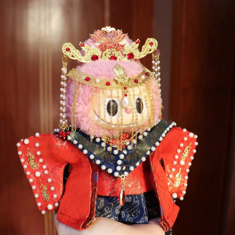 LABUBU Clothes Hanfu Xiuhe Ancient Costume Wedding Dress Handmade Outfit