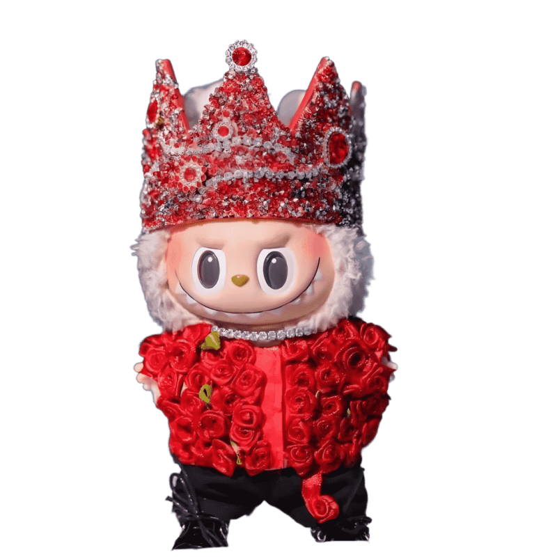 LABUBU Clothes G-Dragon Red Rose and Crown Outfit