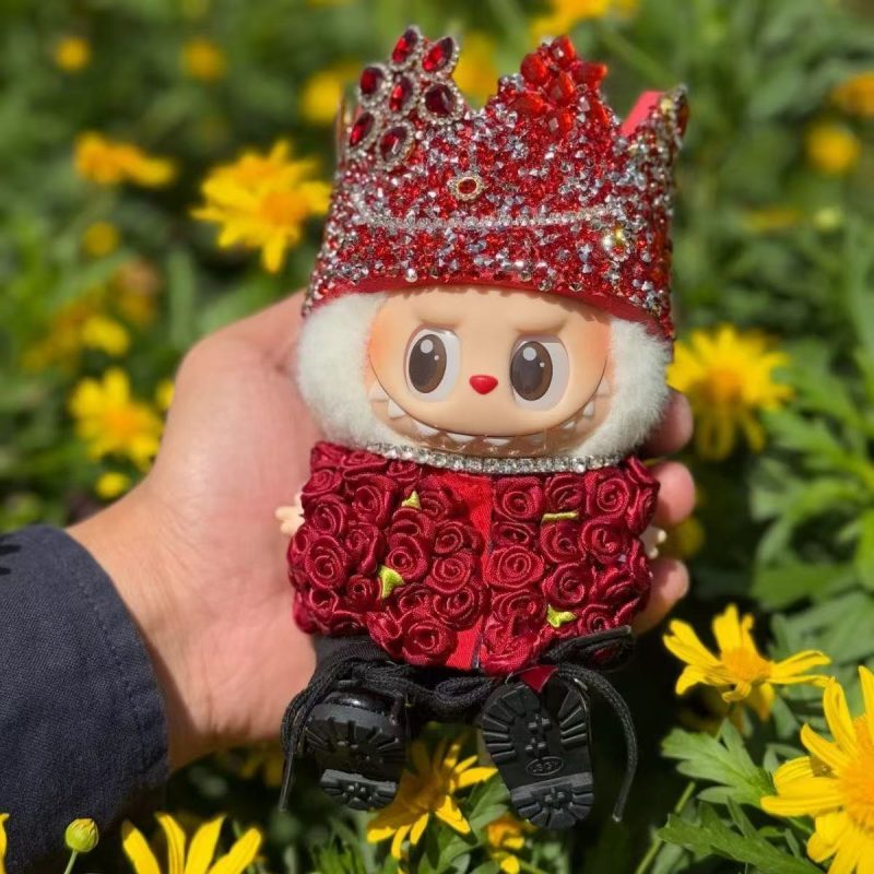 LABUBU Clothes G-Dragon Red Rose and Crown Outfit