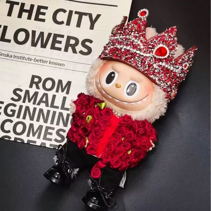 LABUBU Clothes G-Dragon Red Rose and Crown Outfit - Image 3