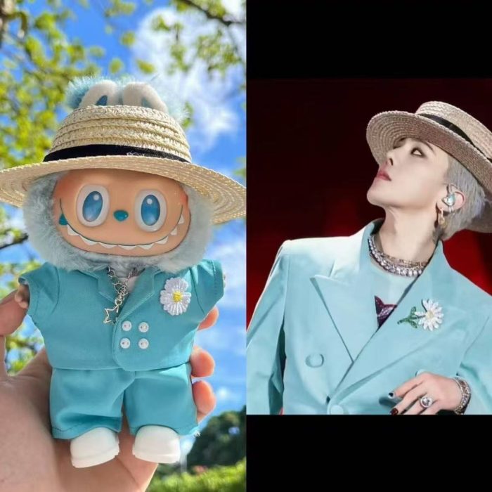 LABUBU Clothes G-Dragon Blue Daisy Suit Outfit - Image 5